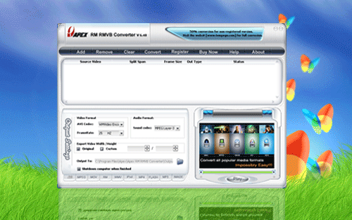 Apex RM RMVB Converter Screenshot
